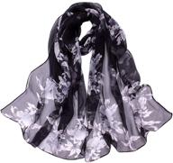 🌸 ladies and girls' lightweight floral country style polyester chiffon scarf neck fashionable printing scarves logo