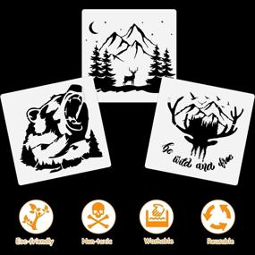 img 2 attached to 🏔️ Mountain Stencils: The Ultimate Reusable Painting Template for Artistic Masterpieces