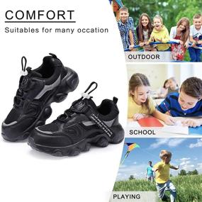 img 1 attached to 👟 Boys' Santiro Athletic Lightweight Sneakers - Comfortable Shoes for Sneakers