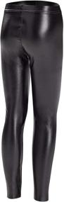 img 2 attached to HUE Black Leather Leggings for Girls - Trendy Girls' Clothing with Long-lasting Quality