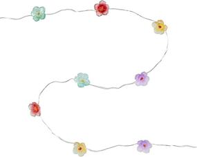 img 3 attached to Lights4fun, Inc. 20 Multi-Colored Rose Flower Battery Operated Micro LED Silver Wire String Lights for Outdoor Décor