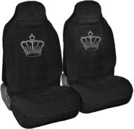 👑 dazzle on the road: carscover king crown crystal diamond bling rhinestone black car suv truck high back seat covers logo