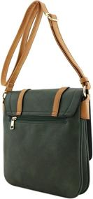 img 2 attached to 👜 Colorblock Strap Double Compartment Large Flapover Crossbody Bag