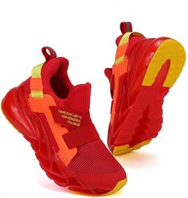 img 4 attached to Lightweight Girls' Athletic Sneakers: Breathable Sports Shoes for Running