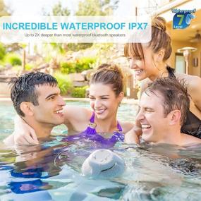 img 2 attached to 🏊 Ultimate Pool Party Companion: IPX7 Waterproof Bluetooth Floating Speakers with Deep Bass & Colorful LED Lights!