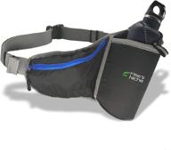 🎒 fitter's niche hydration fanny pack: water bottle holder running belt for men and women - fits iphone xs 8 samsung, reflective and water resistant waist bag - ideal for hiking, travel, trips, and outdoor activities logo