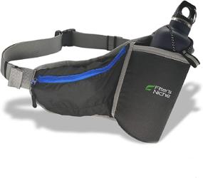 img 4 attached to 🎒 Fitter's Niche Hydration Fanny Pack: Water Bottle Holder Running Belt for Men and Women - Fits iPhone Xs 8 Samsung, Reflective and Water Resistant Waist Bag - Ideal for Hiking, Travel, Trips, and Outdoor Activities