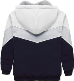 img 3 attached to SWISSWELL Boys Hoodie Sherpa Fleece Lined Jacket: Soft, Warm, Zipper Sweatshirt Outerwear