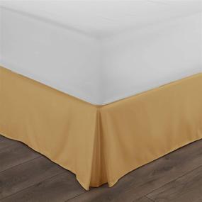 img 3 attached to 🛏️ Enhance Bedroom Aesthetics with the ienjoy Home Collection King Bed Skirt in Gold