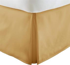 img 4 attached to 🛏️ Enhance Bedroom Aesthetics with the ienjoy Home Collection King Bed Skirt in Gold