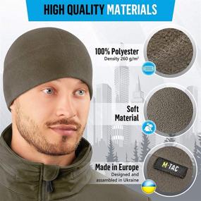 img 1 attached to 🧢 M-Tac Elite Fleece Watch Cap: The Ultimate Tactical Beanie Hat for Cold Weather