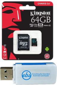 img 3 attached to 💾 Kingston 64 ГБ SDXC Micro Canvas Go! Карта памяти с адаптером, совместима с камерами GoPro Hero 7 Black, Silver и Hero7 White (SDCG2/64GB) Набор с (1) считывателем TF и SD-карты "Everything But Stromboli