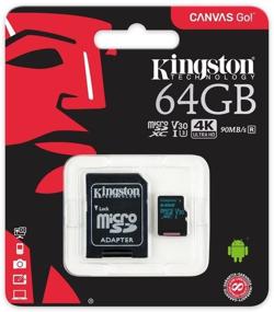 img 2 attached to 💾 Kingston 64 ГБ SDXC Micro Canvas Go! Карта памяти с адаптером, совместима с камерами GoPro Hero 7 Black, Silver и Hero7 White (SDCG2/64GB) Набор с (1) считывателем TF и SD-карты "Everything But Stromboli