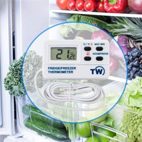 img 1 attached to 🌡️ Advanced Digital Refrigerator Thermometer with Fridge and Freezer Alarm - Ensures Temperature Safety - Perfect RV Fridge Freezer Thermometer with Alarm and Max Min