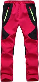 img 4 attached to 👖 Youth Snow Pants: Reinforced Knees & Seat, Warm Climbing Trousers for Boys & Girls