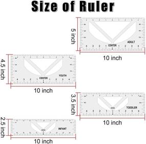 img 2 attached to Topcci Tshirt Ruler Set: 4 PCS T-Shirt Alignment Tools for Perfect Center Designs, Vinyl Alignment, and Measuring Accuracy