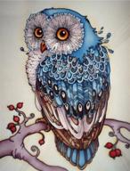 🦉 full drill 5d diamond painting kit for kids - blue owl home wall decor - 30x40 cm - crystal rhinestone embroidery craft by airdea diy logo