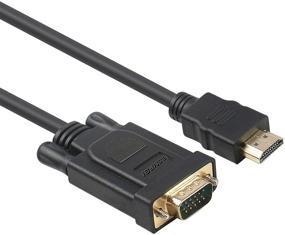 img 4 attached to HDMI to VGA Cable, Benfei 6 Feet Gold-Plated Male to Male Adapter for Computer, Desktop, Laptop, PC, Monitor, Projector, HDTV, Raspberry Pi, Roku, Xbox and More