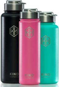 img 4 attached to 🐬 Stay Hydrated on the Go with Kind Human Solutions Pink Dolphin Water Bottle