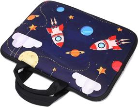 img 2 attached to 🚀 Ultra-Portable Neoprene Sleeve Case: Perfect Fit for 7-9 Inch Kids Tablets - Compatible with Apple iPad Mini, Samsung, Google, HP, Acer (Cool Rocket Design)