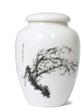 dahlia oriental painting porcelain canister logo