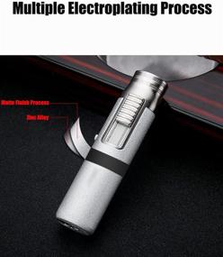 img 1 attached to 🔥 Honest Mini Pocket Cigar Lighter: Refillable Butane Torch with Adjustable Jet Flame - Creative Straight Flame Torch #5