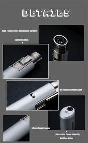 img 3 attached to 🔥 Honest Mini Pocket Cigar Lighter: Refillable Butane Torch with Adjustable Jet Flame - Creative Straight Flame Torch #5