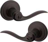 🔑 enhanced tustin keyed entry lever by kwikset with microban antimicrobial protection and smartkey security in venetian bronze логотип