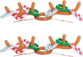 img 4 attached to 🦌 Inflatable Reindeer Antler Toss Game for Christmas Parties - JOYIN 2 Sets - Fun Christmas Party Games & Supplies