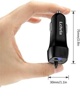 img 2 attached to USB-зарядное устройство для автомобиля LCRHLA с Type C, спиральным кабелем для Samsung Galaxy S8 S9 S10 Plus Note 9 8, LG G7 G6 G5 V40 V30 V20, Google Nexus - переходник для автомобиля, подходящий для Android-смартфонов.