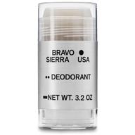 bravo sierra men's aluminum-free natural deodorant - long lasting odor and sweat protection - white vetiver & cedarwood 3.2 oz - paraben-free, baking soda free, vegan and cruelty free - does not stain clothes. logo