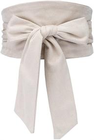 img 4 attached to Aecibzo Women Bowknot Velvet Around Women's Accessories in Belts