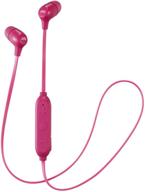 🎧 jvc marshmallow wireless earbuds with bluetooth, memory foam earpieces for secure fit - hafx29btp (pink) logo