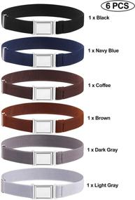 img 3 attached to Multicolor Kids Adjustable Elastic Stretch Belt with Easy Magnetic Buckle for Boys and Girls - One Size