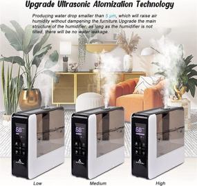 img 2 attached to Увлажнитель пара APPLYSU Cool Mist для спальни 5.5л/1.45гал - Сверху Наполнить Гермеского Ультразвуковой Воздухоочиститель для Большой Комнаты с Диффузором Эфирного Масла, ПДУ, Режимом Сна, Таймером на 12 часов - Шепчущий Тихий