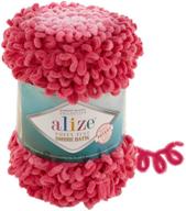 🧶 alize puffy fine ombre batik baby blanket yarn - 1skn 500gr 87yds, 100% micropolyester, soft loop yarn for finger knitting without hook or needle (7279) logo