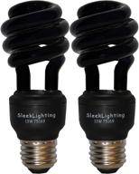 🐜 sleeklighting 13w spiral cfl black bug light bulb - ul approved, 120v, e26 medium base - pack of 2 logo