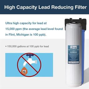 img 3 attached to 💧 iSpring FCRC25B High Capacity Water Filter Replacement Cartridge with Lead Reduction, 20” x 4.5”, 1 Count (Pack of 1), White