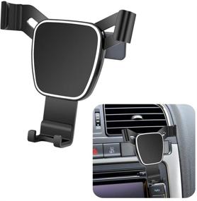 img 4 attached to 📱 LUNQIN Car Phone Mount for 2009-2017 Volkswagen Tiguan - Interior Navigation Bracket for Auto Accessories - Mobile Cell Phone Holder for Improved Interior Decoration