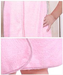img 1 attached to 🛀 Полотенце из футера Enerhu с пуговицами фиолетового цвета: идеальный аксессуар для ванны для детей и взрослых