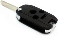 ezzy auto key shell case fob - 3+1 button flip key for honda accord, cr-v, pilot, civic - keyless remote entry logo