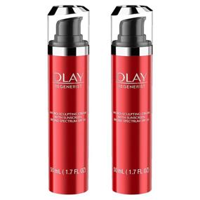 img 2 attached to 🌞 Olay Regenerist Micro-Sculpting Cream Moisturizer SPF 30 Broad Spectrum 1.7 Fl Oz - 2 Pack: Ultimate Skin Transformation and Sun Protection