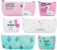 birds canvas pencil case set: 6-piece makeup bag & cosmetic organizer by subang logo