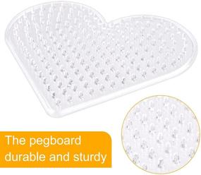 img 1 attached to 🎨 TUPARKA 19 Pcs Fuse Beads Boards: Clear Plastic Pegboards & Colorful Cards Template Set for Kids Craft