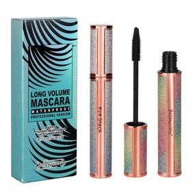 img 4 attached to 💦 WANBY 2PCS Fiber Lash Mascara: Natural, Waterproof, Smudge-proof, 4D Silk Formula for Thickening, Lengthening, and Clump-Free, Lasting All Day & Easy to Remove