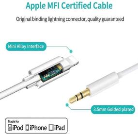 img 3 attached to 🔌 [Apple MFi Certified] iPhone AUX Cord, Veetone Lightning to 3.5mm AUX Stereo Audio Cable for iPhone 12/11/XS/XR/X 8 7/iPad/iPod, Compatible with Home Speaker/Car Stereo/Headphone (3.3FT/1.0M, White)