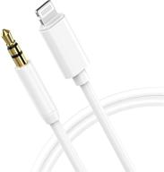 🔌 [apple mfi certified] iphone aux cord, veetone lightning to 3.5mm aux stereo audio cable for iphone 12/11/xs/xr/x 8 7/ipad/ipod, compatible with home speaker/car stereo/headphone (3.3ft/1.0m, white) logo