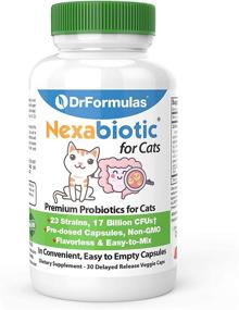 img 4 attached to 🐱 Пробиотики DrFormulas Nexabiotic для кошек в порошке - Облегчает диарею, поддерживает пищеварительное здоровье с Saccharomyces Boulardii Lactobacillus Acidophilus, лучшая пробиотическая добавка - 30 капсул.