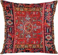 stylish vanmi red persian throw pillow cover - decorative oversized 20x20 inches square pillow case for home decor логотип