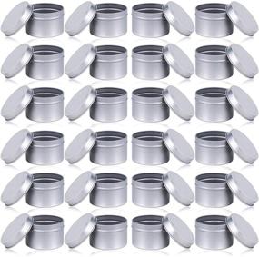img 3 attached to 🕯️ DIY Candle Making Tin Containers - Set of 24, 4 oz each, Metal Round Storage Tins for Arts & Crafts, Holiday Gifts, and More with TOKSEO